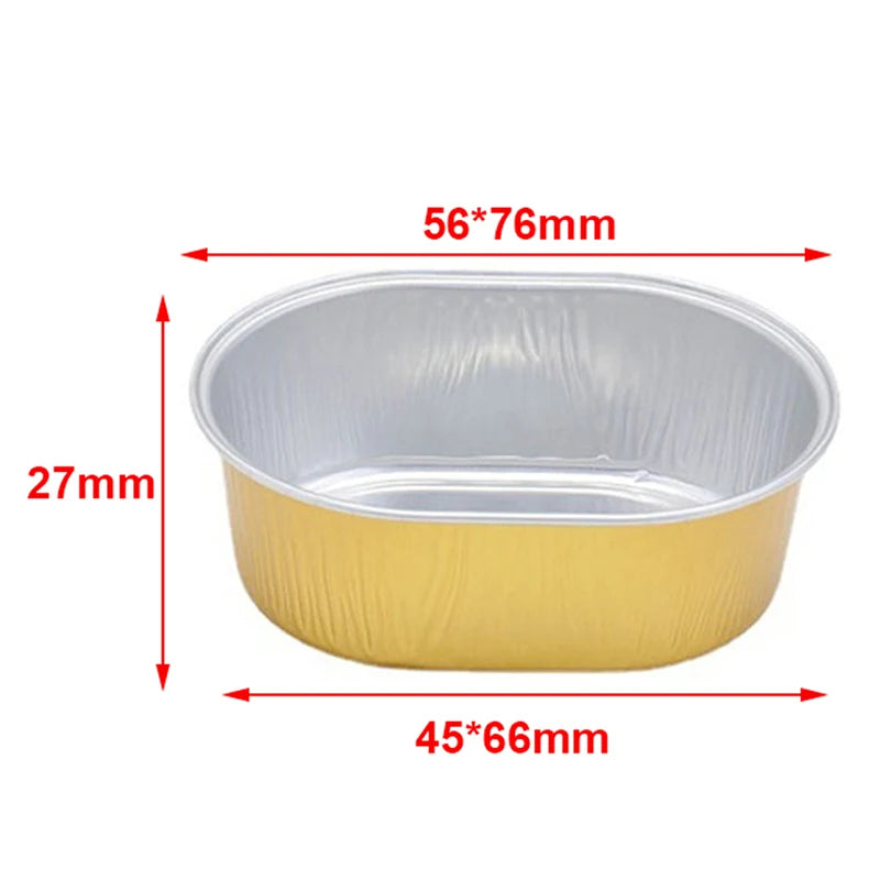 Tin Foil Aluminum Pudding Cup Lid Square Disposable Mini Mousse