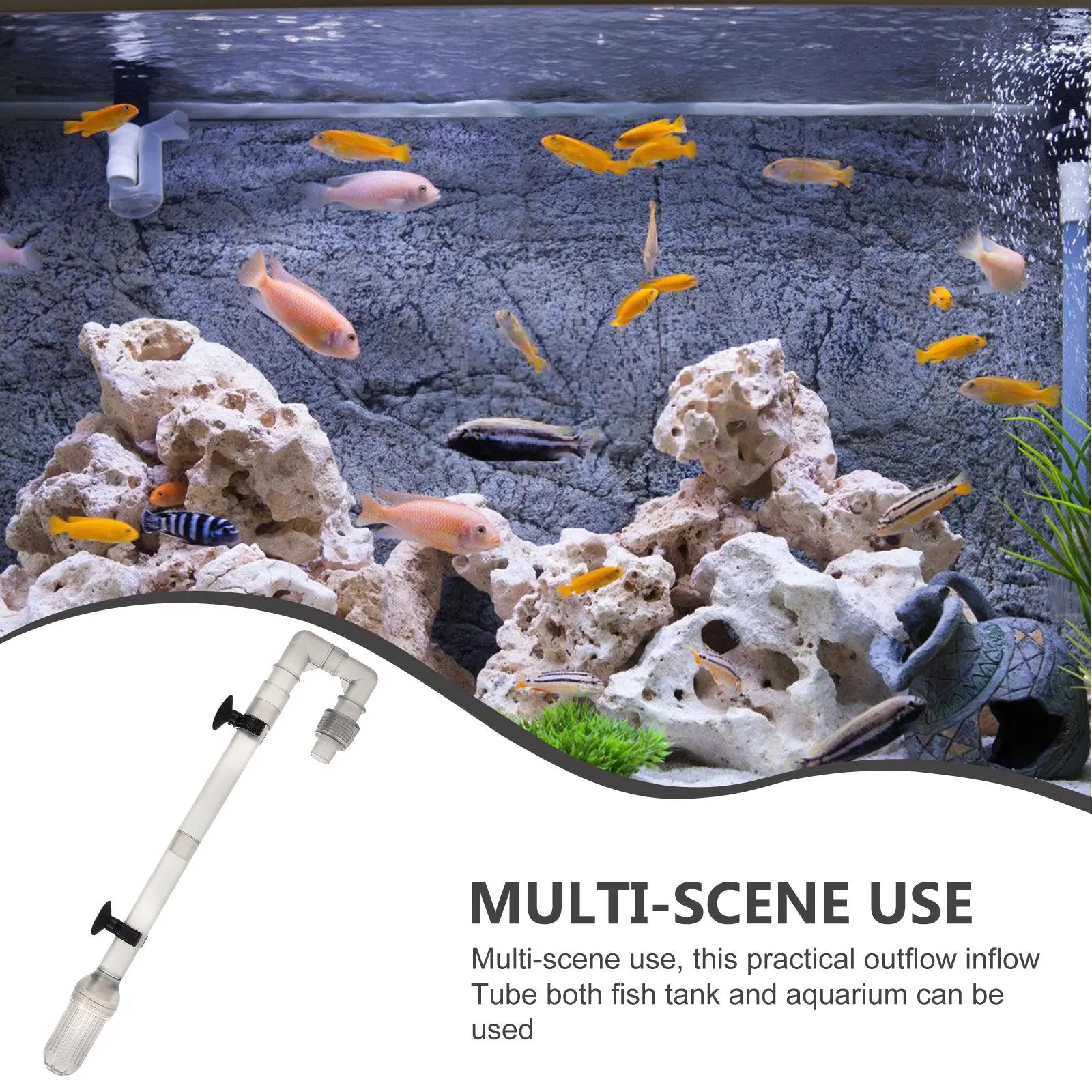 Aquarium Water Inlet Tube Plastic Fish Tank Replacement Filter Bucket