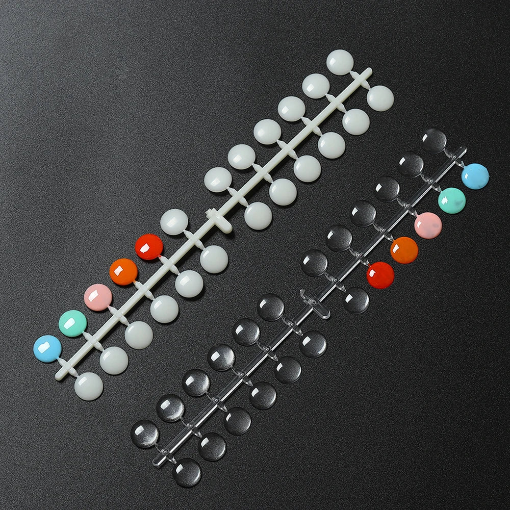 120pcs Nail Polish Display Table With Stickers Polka Dot Color Card Nail Display Board Clear/Nature Color Card Nail Art Tools Zpaxo