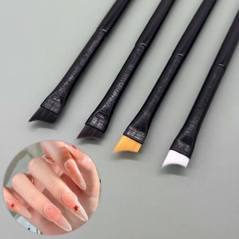 Oblique Head Nail Brush Pen Flat Thin Painting Half Moon Shape Zpaxo