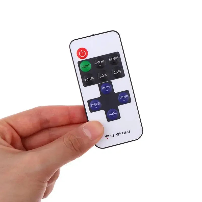 1Pcs 5-24V Led Dimmer Controller RF 11-Key Monochrome Montroller Wireless Remote Control For LED Strip Light Zpaxo