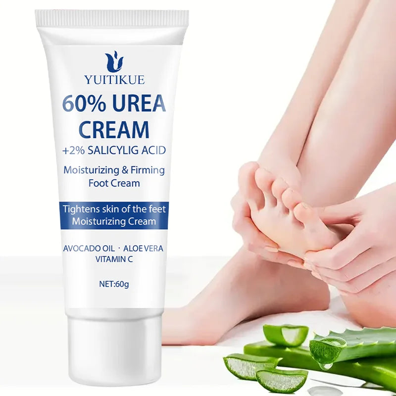 YUITIKUE 60% Urea Foot Cream – Cracked Heels & Dry Skin, 60g Foot Repair Cream Zpaxo