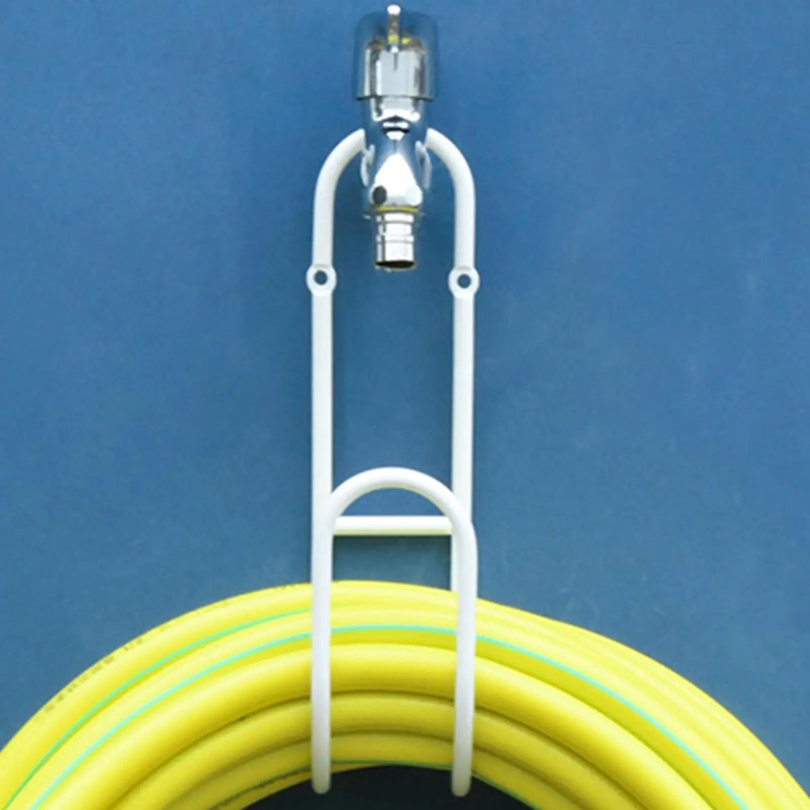 Garden Hose Holder Heavy-Duty Metal Wall-Mounted Outdoor Storage Water Hose Hanger for Garage Backyard Yard Fence House Pool Zpaxo