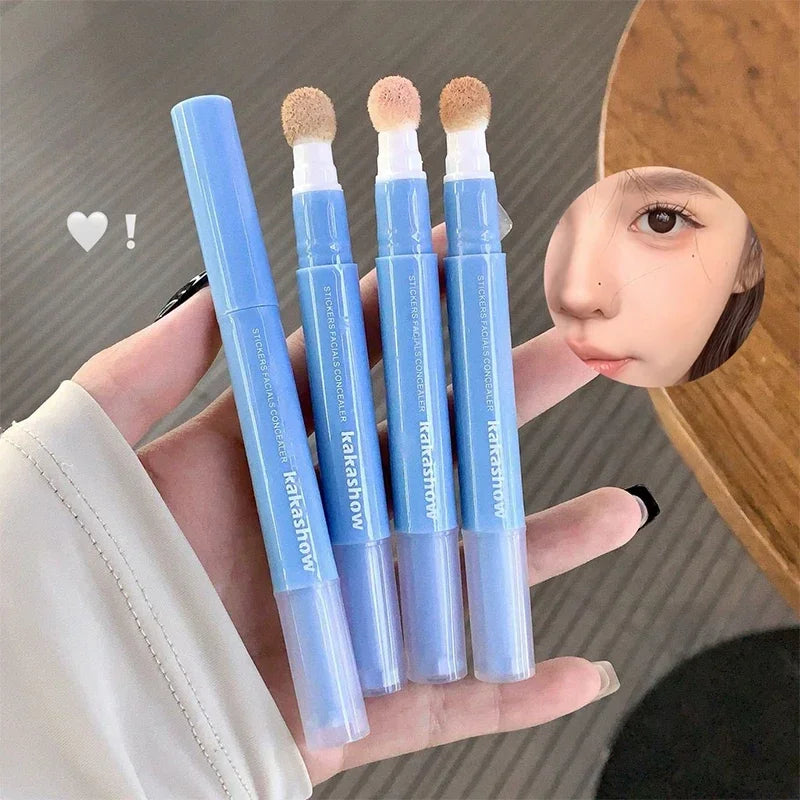 Sponge Head Concealer Pen Lasting Waterproof Moisturizing Liquid Foundation Coverage Pores Dark Circles Oil Control Concealer Zpaxo