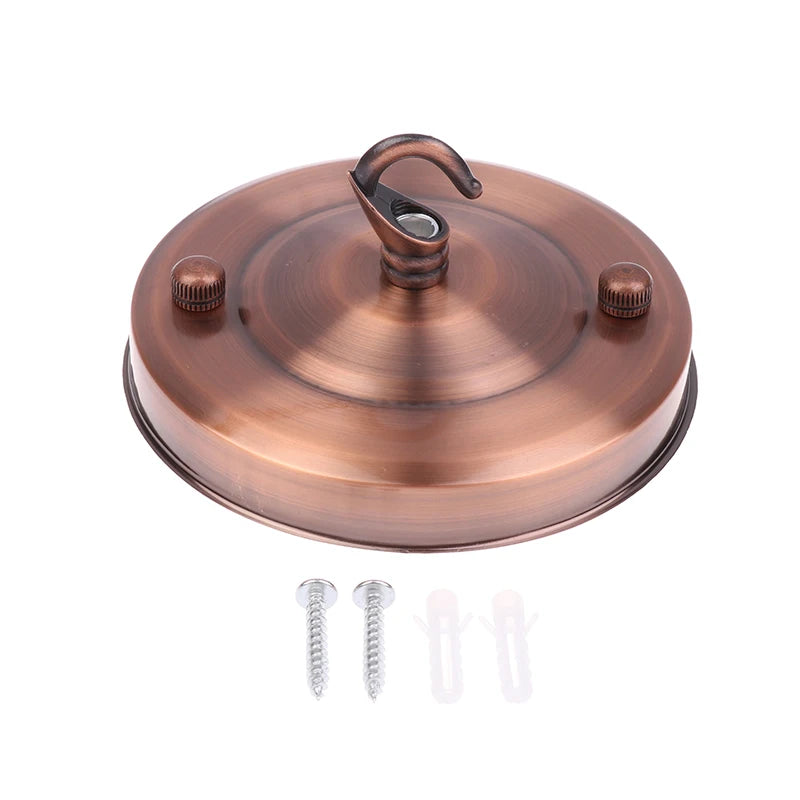 1Pc Lamp Part Ceiling Plate Holder Fitting Wall Hook Light Living Room Pendant Plate 10.5*6cm Household DIY Chandelier Decor Zpaxo Copper color