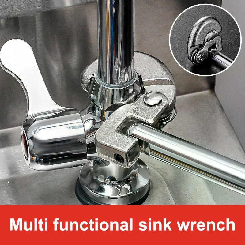 Carbon Steel Tap Nut Spanner Universal Sink Plumbing Repair Hand Tool Zpaxo