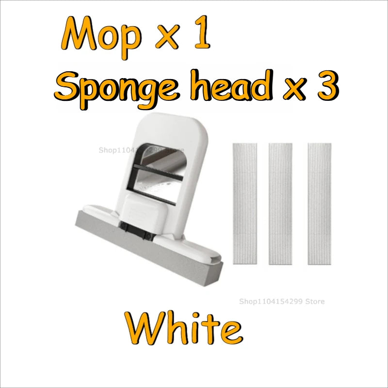 2/8PCS Self-Squeezing Mop Desktop Mops Handheld Sponge Mop Bathroom Kitchen Glass Foldable Tabletop Scrubber Mini Cleaning Tool Zpaxo Style3-White
