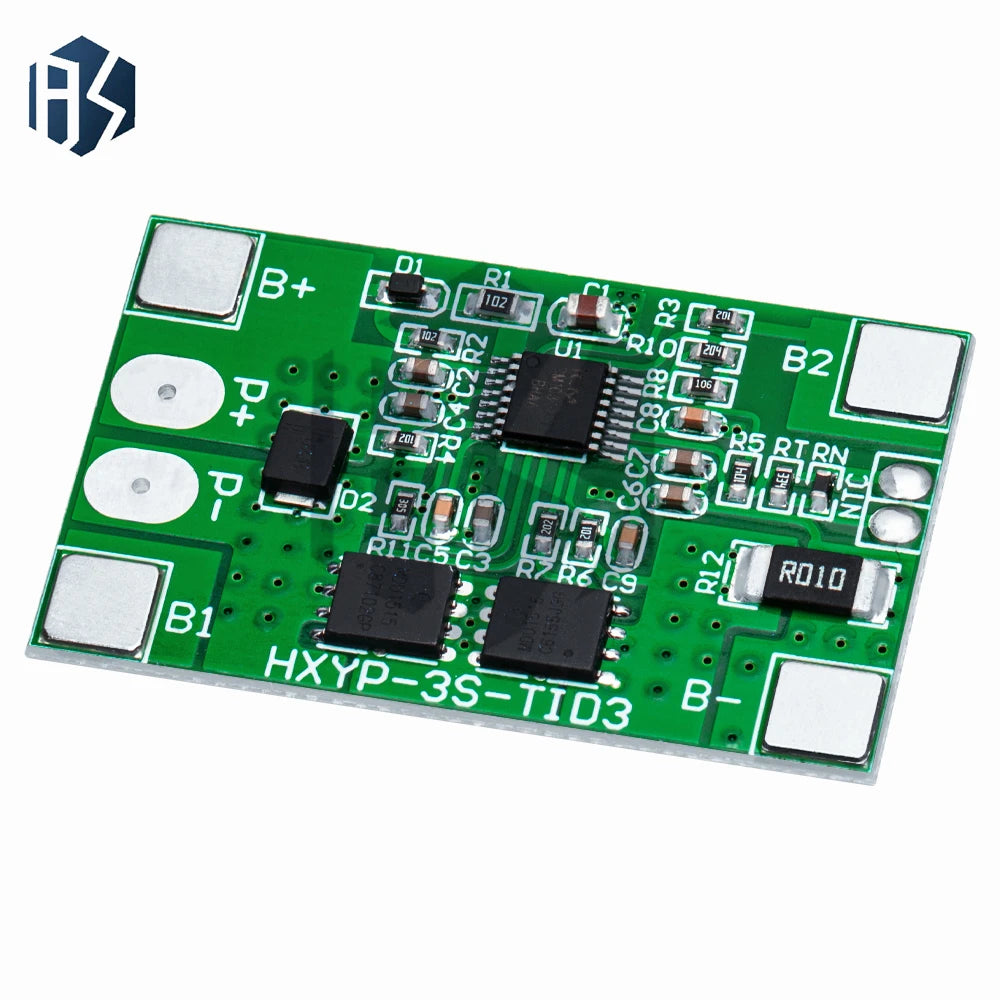3S 12 6V Li-ion BMS Protection Board 10A Triple Overcharge Zpaxo