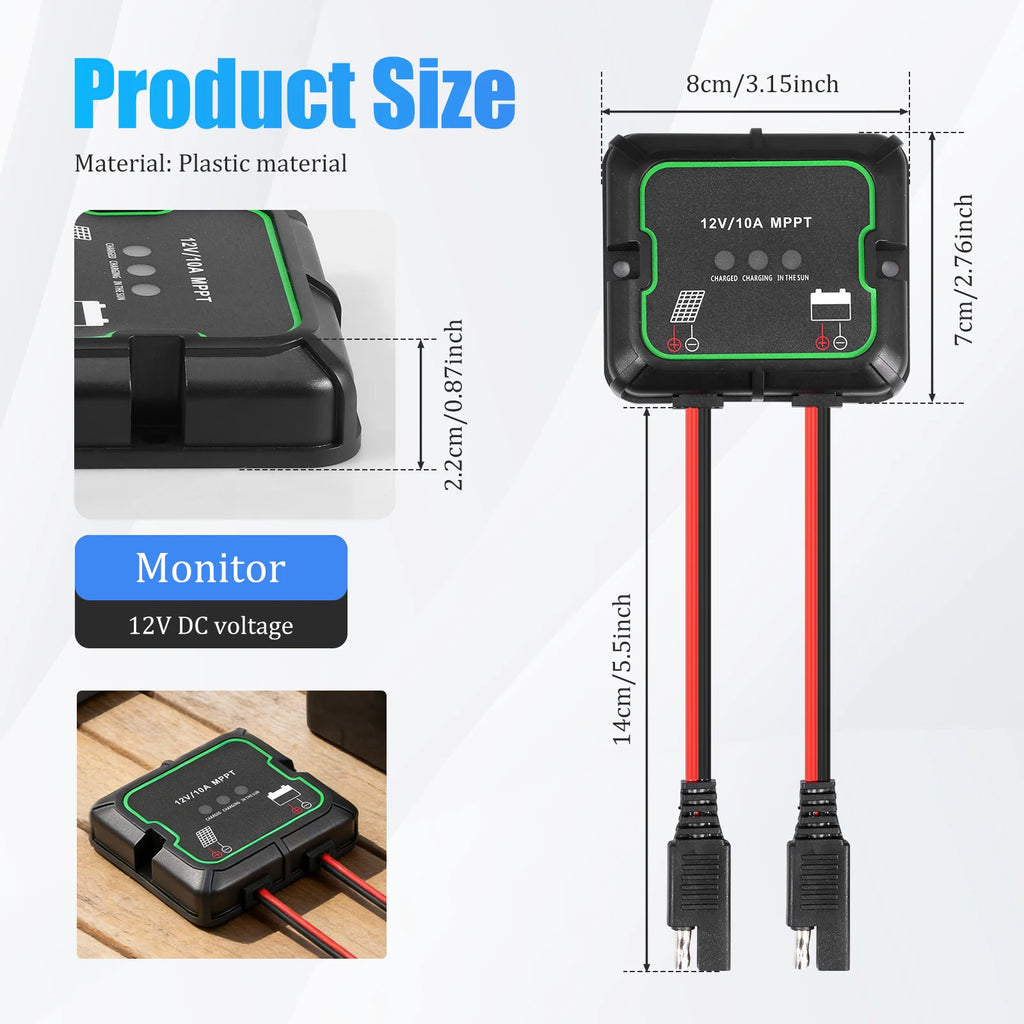 MPPT Solar Charge Controller 12V Efficiency Regulator LiFePO4 AGM