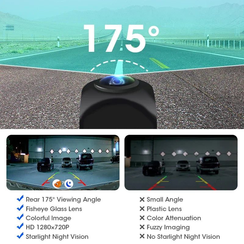 HD Rear View Backup Camera Reverse AHD CVBS License Plate Light Fits