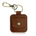 PU Leather Ring Holder Keychain Jewelry Travel Storage Box