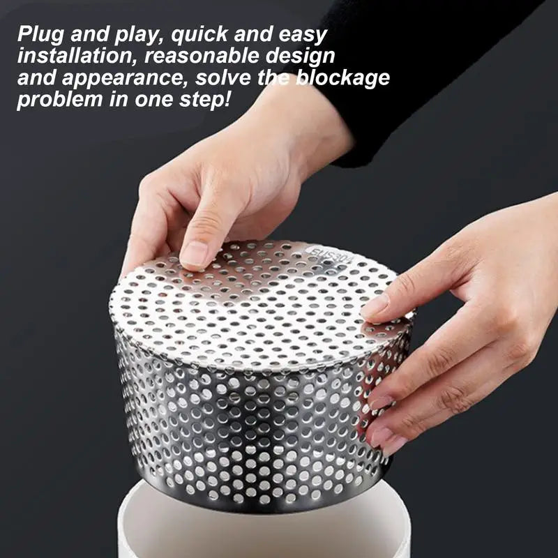 Stainless Steel Filter Mesh Gutter Leaf Debris Mud Trap Guards Drain