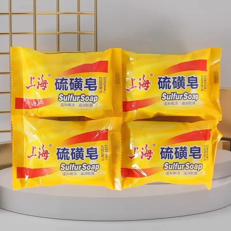 Shanghai Sulfur Soap 5-Pack – Deep Clean Face, Hand & Body Sulfur Bar Soap Zpaxo