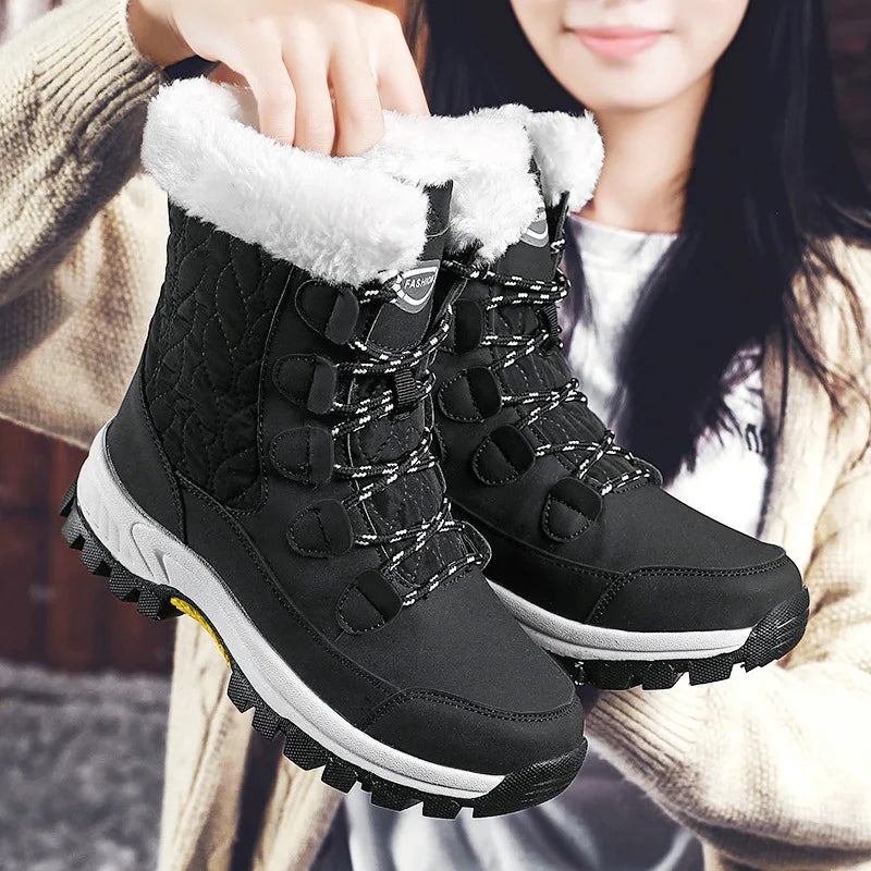 CINESSD Women Classic Snow Boots Winter Warm Shoes Handmade Platform Zpaxo