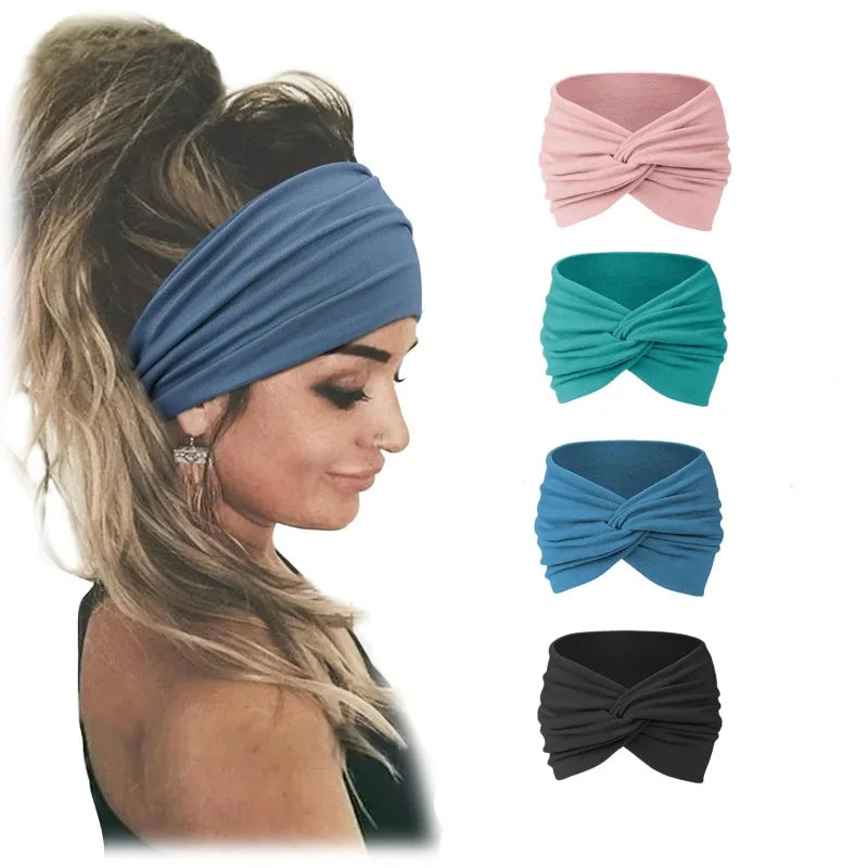 Sports headband for ladies, wide yoga elastic headband, running hair band, sports hair accessory, headwear Zpaxo