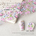 Rose Flower Nail Art Foils Transfer Paper Stickers Designs Floral