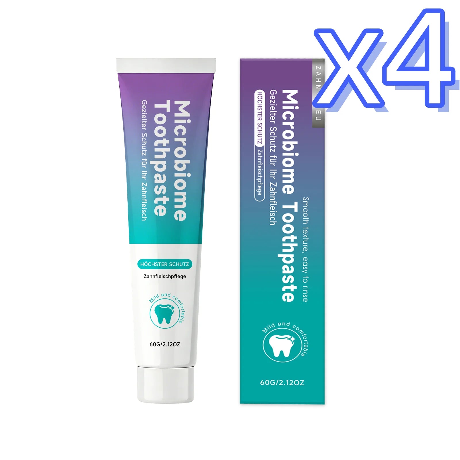 Menthol Whitening Toothpaste – Fresh Breath & Enamel Care 60g Whitening Toothpaste Zpaxo 60g Boxed x 4