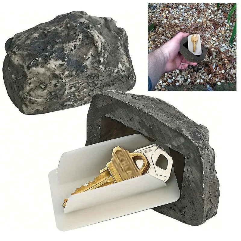 Fake Rock Key Hider – Outdoor Stone Key Storage Box