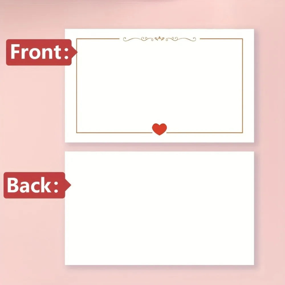 Heart-shaped Simple Blank Small Cards Weddings Valentine's Day