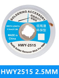 Desoldering Braid Solder Remover Wick Wire 1 5m Welding Tin Sucker Zpaxo HWY2515 2.5MM