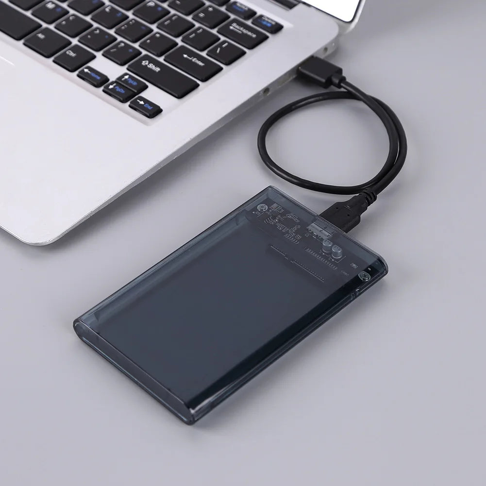 2.5-inch SATA to USB3.0 UASP transparent portable hard drive housing supports 16T HDD tool free for Apple HUAWEI laptops Zpaxo