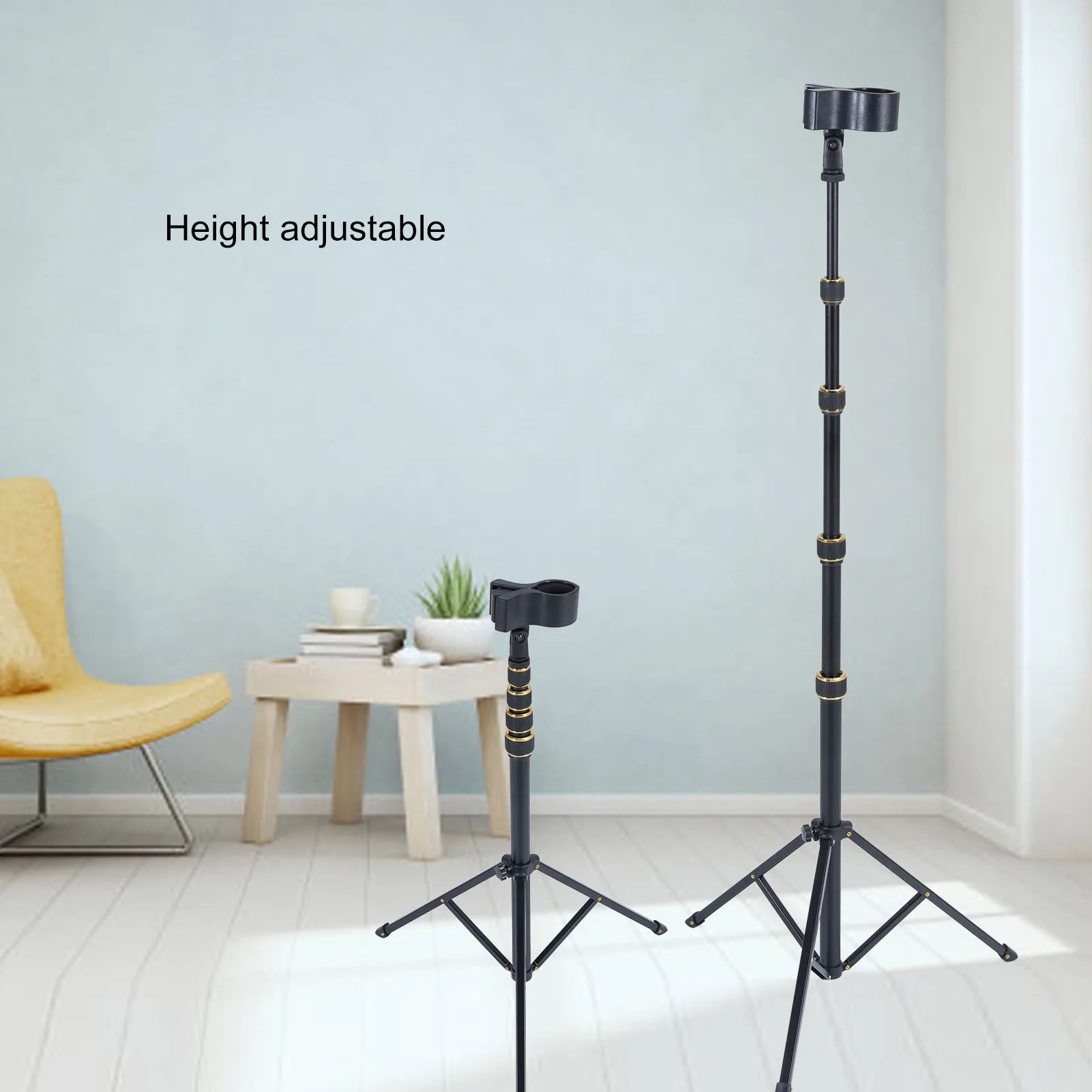 Hair Dryer Stand Floor Hair Dryer Rack 23.62-76.77 Inch Adjustable Floor Blow Dryer Holder with Tripod Clip Bag for Home Salons Zpaxo