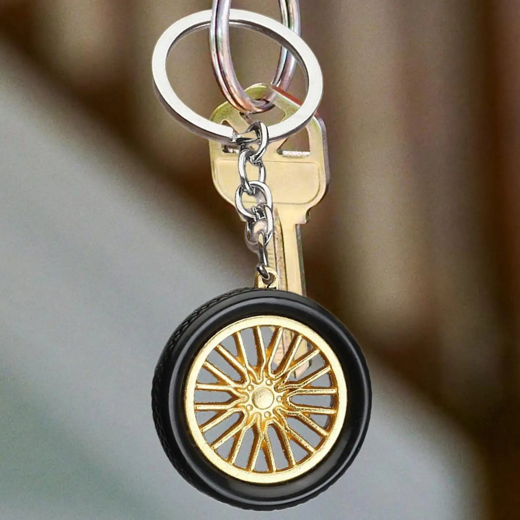 Tire Keychain Tire Keyring Charm Pendant Decoration Realistic Lightweight Auto Enthusiast Collection Accessory for Fitness Zpaxo