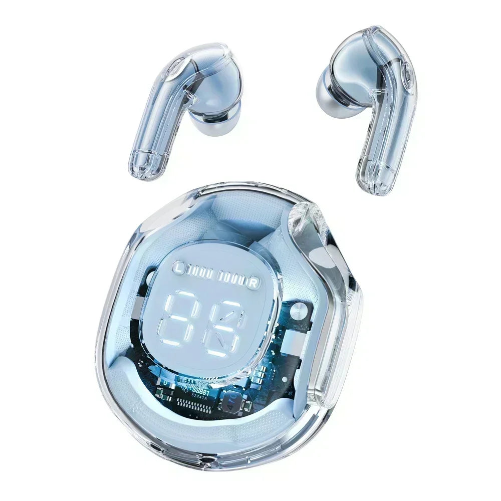 T8 TWS Wireless Earphone Bluetooth 5 3 Headphones Sport Gaming Zpaxo Ice Blue