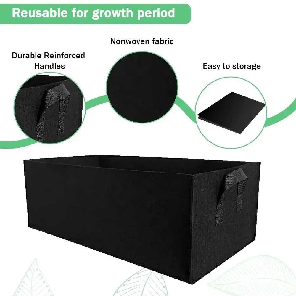 Square Felt Growing Bucket Plant Growth Bag Multi-Functional Vegetable Plant Non-Woven Felt Growing Bag Zpaxo