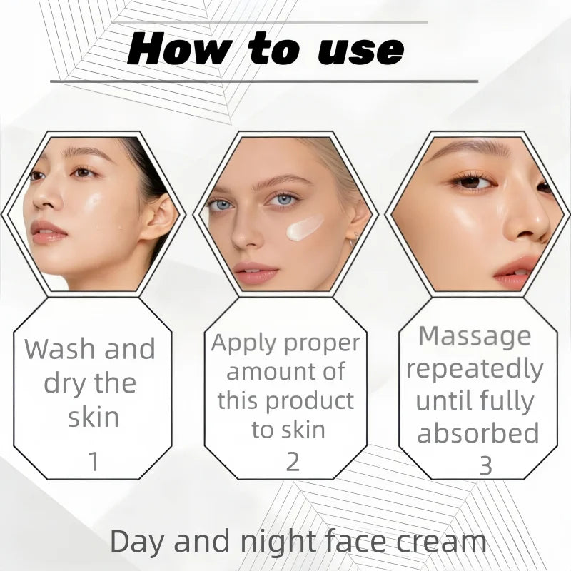 Facial Cream Sodium Hyaluronate 72H Moisturizing Firming Brightening For Sensitive Skin Best Gift Zpaxo