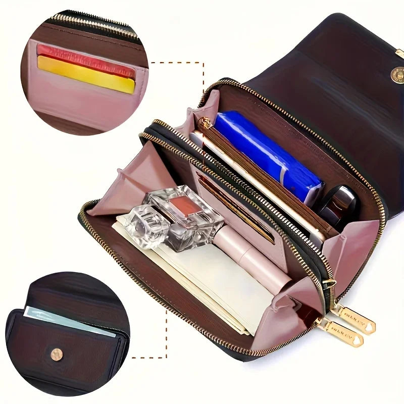 Fashionable Crossbody Bag Mobile Phone Card Wallet RFID Protective