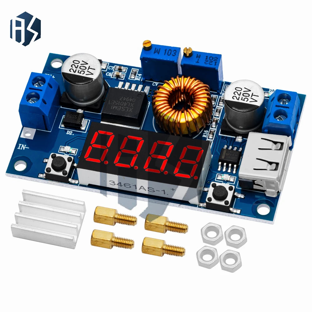 5A 75W CC/CV Adjustable Buck Module – BAISHUN USB Volt-Ammeter LED Driver DC Power Supply 1PC Zpaxo