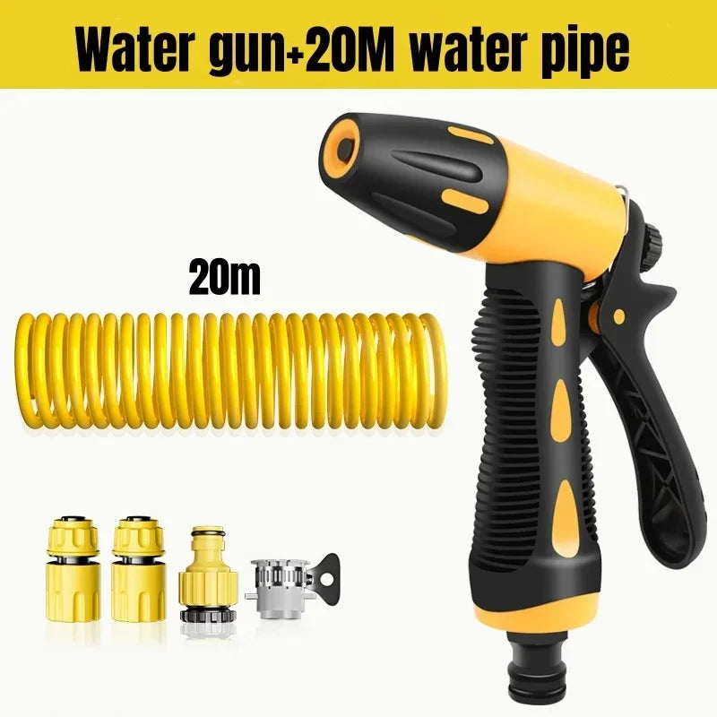 High-Pressure Car Washing Tool Set – Telescopic Water Pipe with Nozzle, Durable Flexible Extension Hose for Pressure Cleaner Zpaxo 20m
