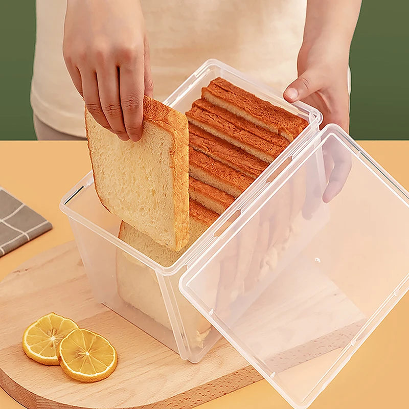 Kitchen Bread Box Storage Dispenser Clear Baking Cake Container Zpaxo