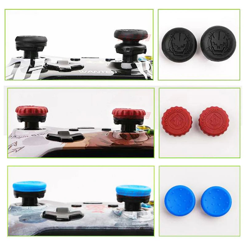 2Pcs/Set Hand Grip Extenders Caps For PlayStation 4 PS5 Rocker Stick Extenders Caps High/Low Rise Covers For PS4 PS5 Controller Zpaxo