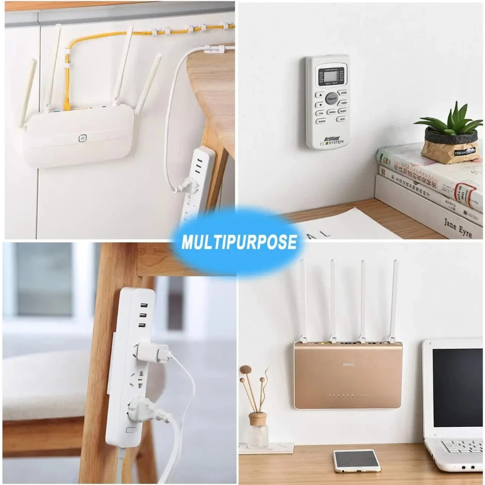Adhesive Power Strip Holder Under Desk – No Drill Cable Organizer