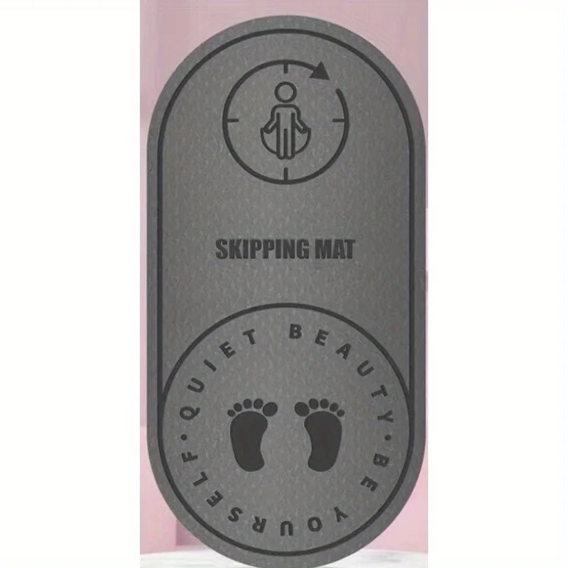 ThicknessTPE Jump Rope Mat Durable Non-slip Fitness Exercise Ma Zpaxo grey