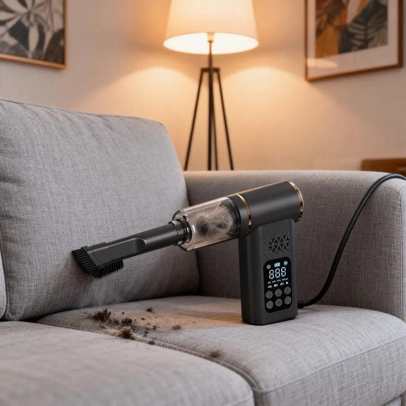 2-in-1 Wireless Car Vacuum & Smart Tire Inflator | Digital Display