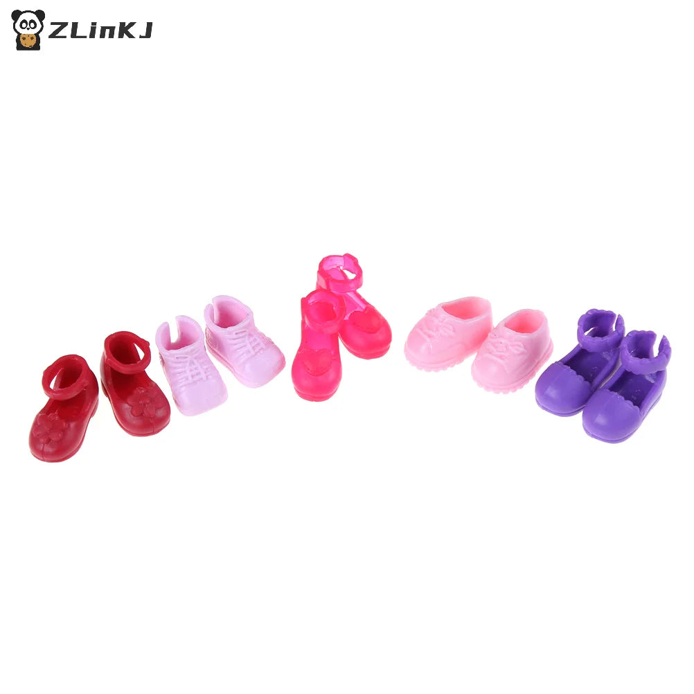 ▶5Pairs Fashion Shoes Boots For Sister Doll Kids Gift Zpaxo