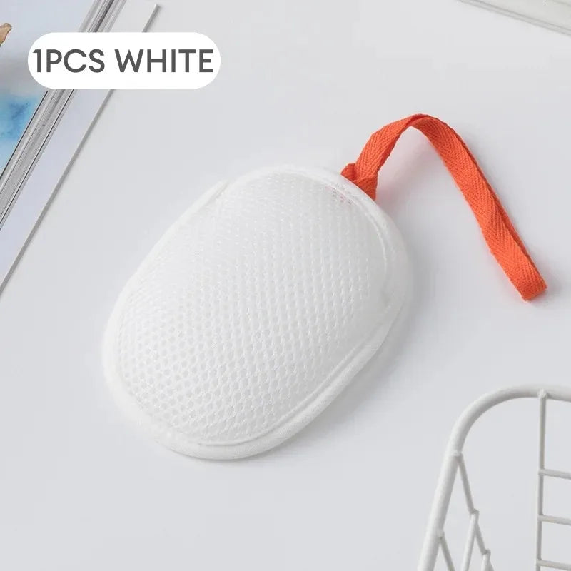 1 Foaming Soap Bag Net Mesh Massage Exfoliator Pouch Bathing Bubble Zpaxo 1PC-White