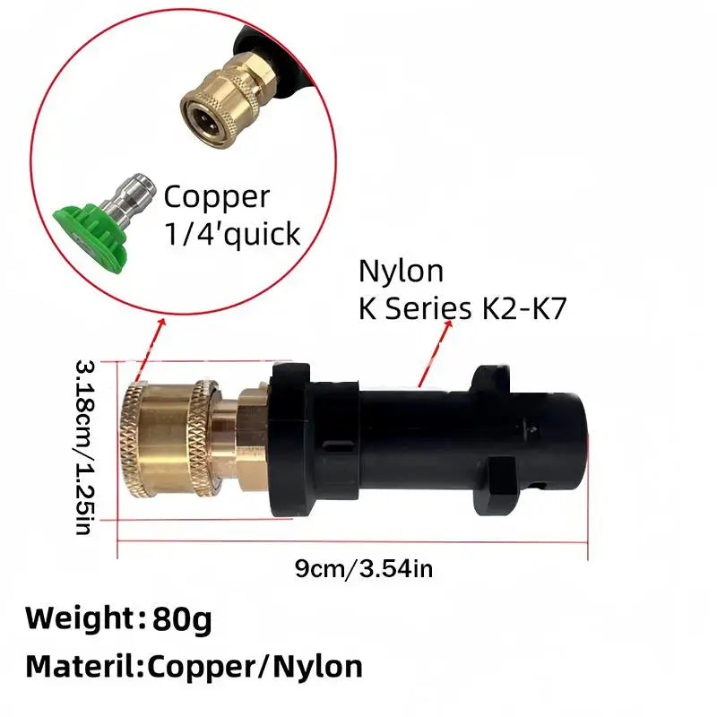 Kärcher K2–K7 Pressure Washer Adapter & 5 Quick Connect Nozzles