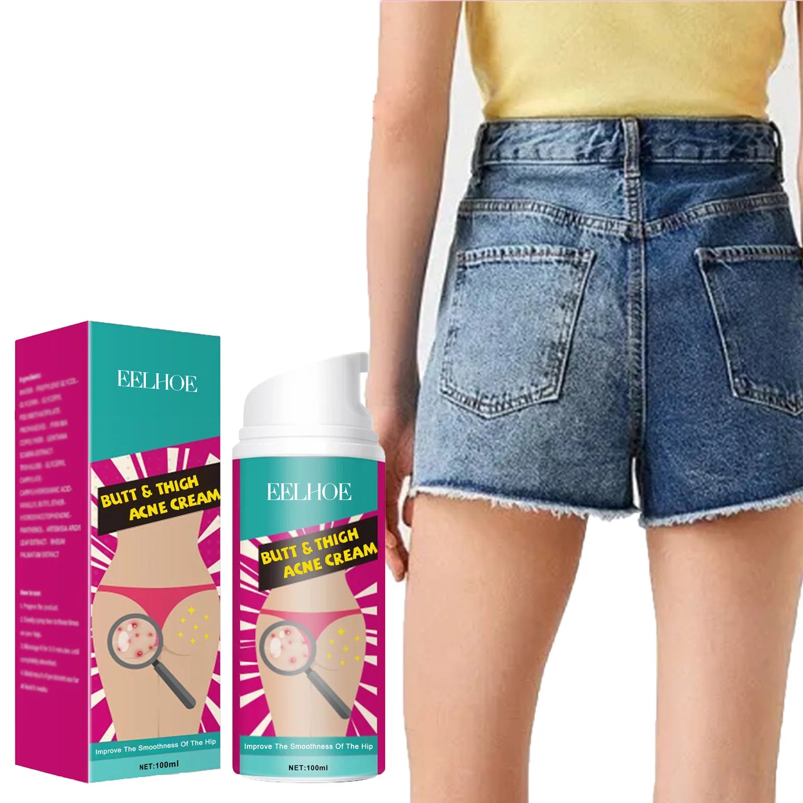 Eelhoe Butt & Thigh Acne Cream – Brighten & Clear Skin Body Acne Cream Zpaxo