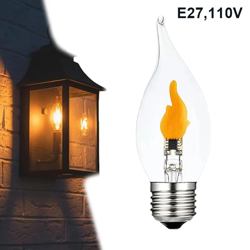 E12 E14 E27 Flickering Flame Light Bulbs LED Decoration More Zpaxo A3