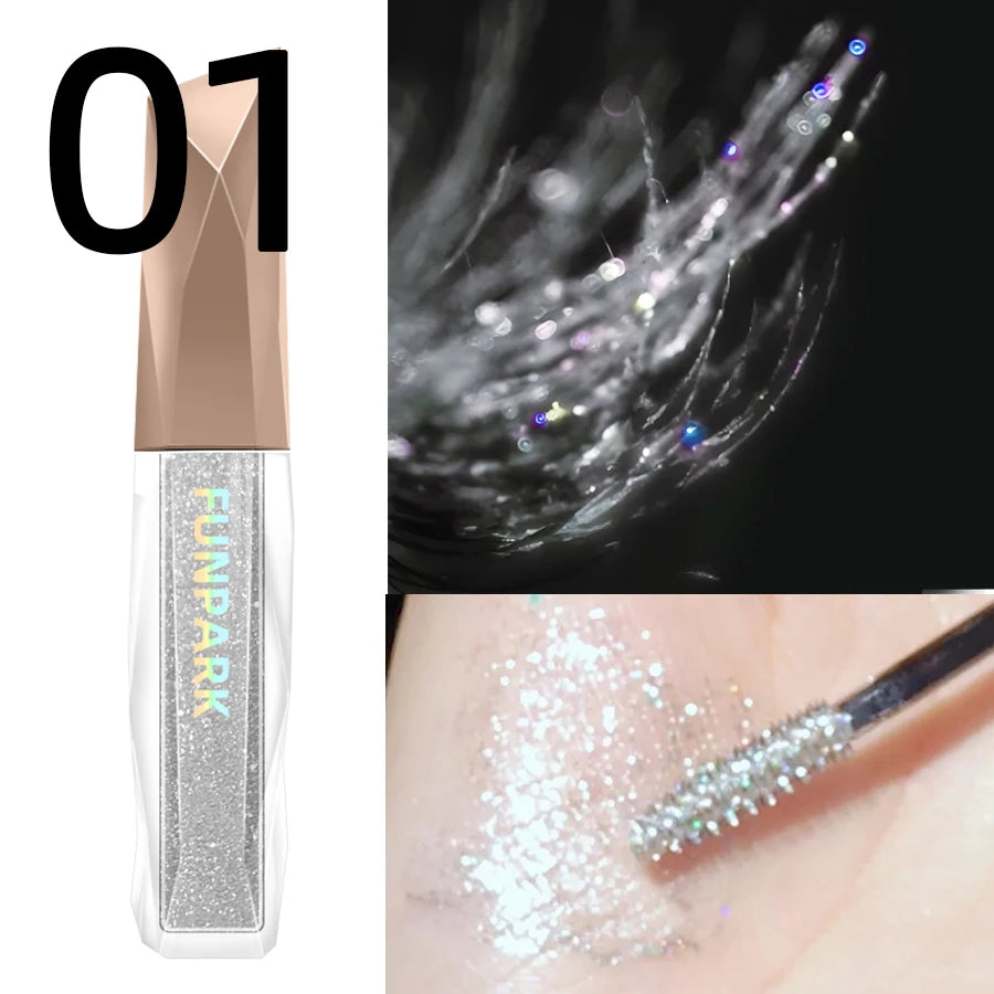 Waterproof Diamond Shine Volume Curl Mascara-glitter Snow Effect Eye