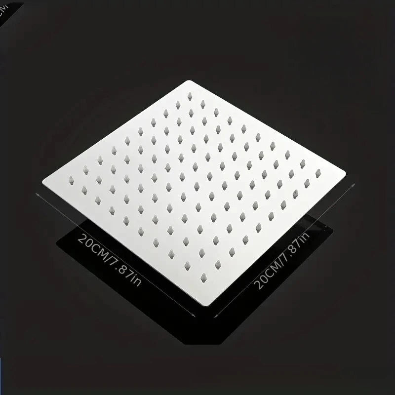 Rain Shower Head 304 Stainless Steel Square Spray Ultra-thin