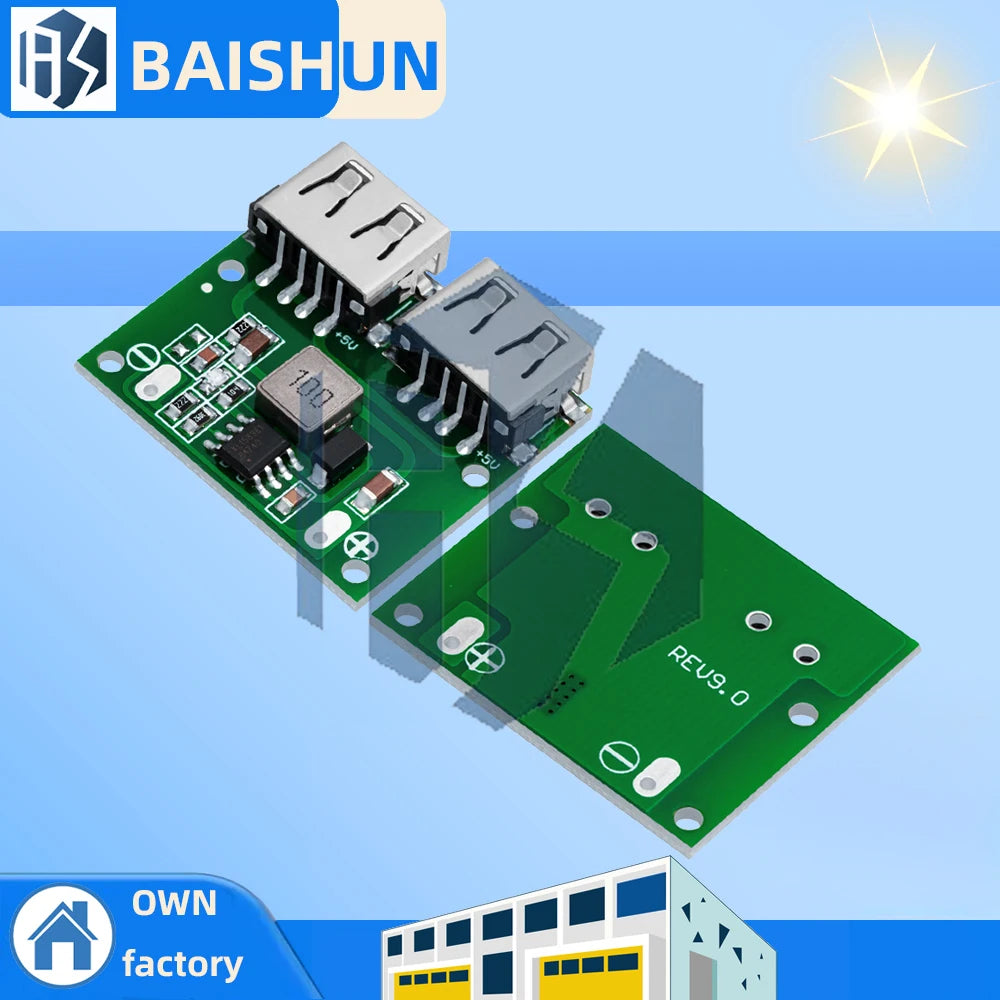 6-26V 5V 3A DC-DC Step-down Buck Module Dual USB Car Charger Voltage Zpaxo