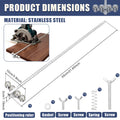 NEW Upgraded Circular Saw Guide Rail Positioning Calipers Stainless Steel Adjustable Precision Cutting Guide for WoodworkingDIY Zpaxo Newly Upgraded model