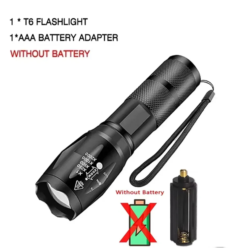 KDULIT T6 LED Flashlight 2000lm – 5 Modes Zoomable Waterproof