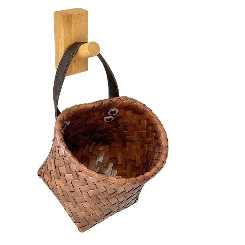 Boho Weaved Wall Hanging Basket Spices Fresh Produce Storage Zpaxo 1PCS