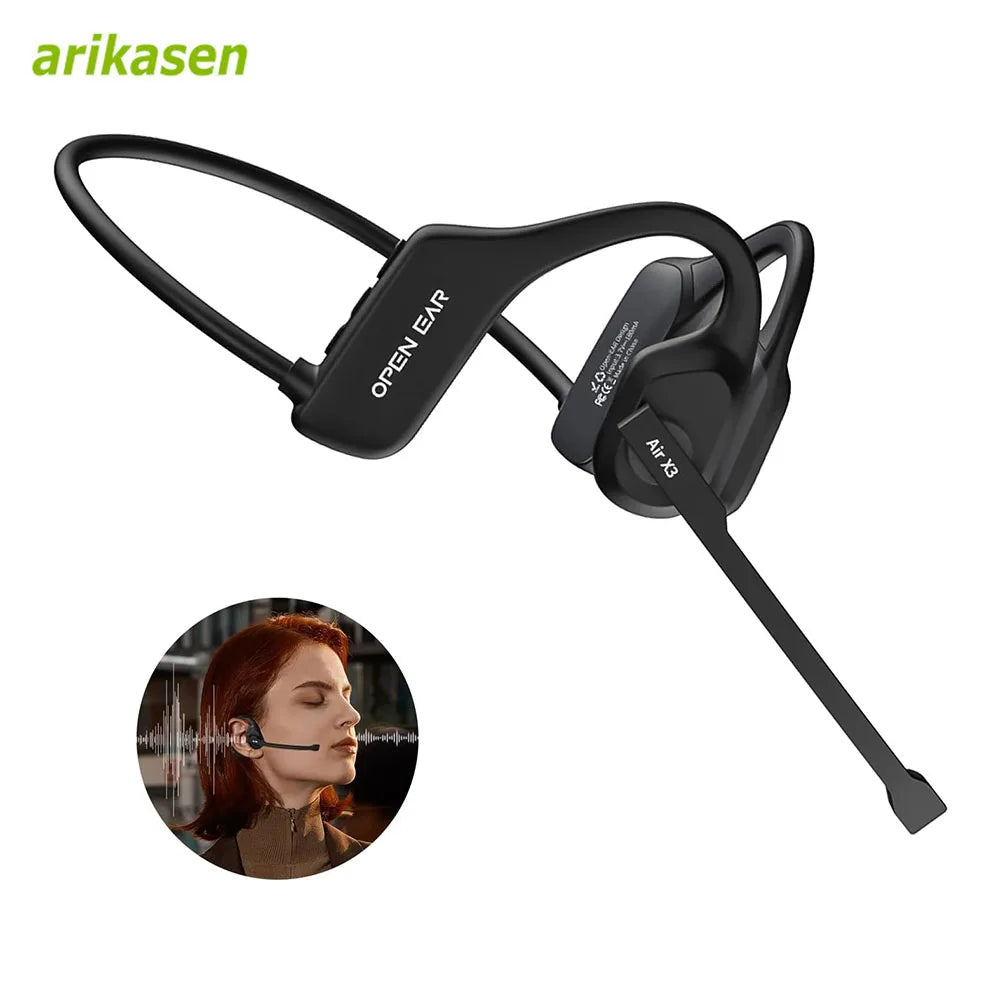 Open-ear Headsets Noise Canceling Boom Microphone Lightweight